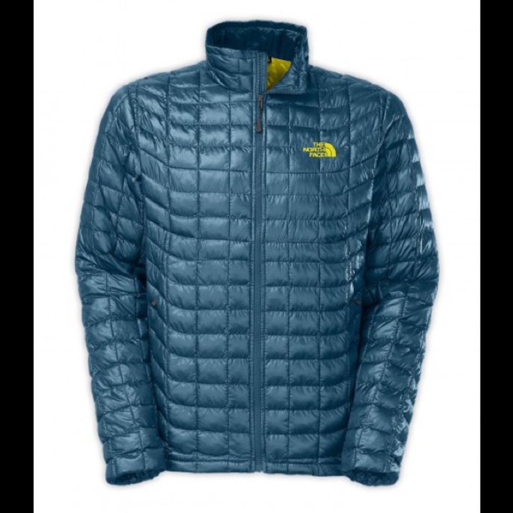 The North Face blue and yellow Thermoball jacket